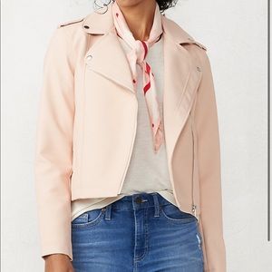Faux-leather Pink Motor Jacket